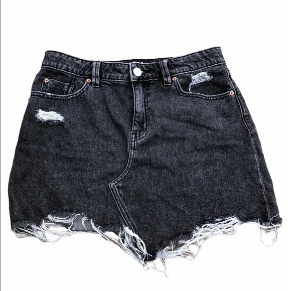 BDG Urban Outfitters black distressed jean skirt - Picture 4 of 9